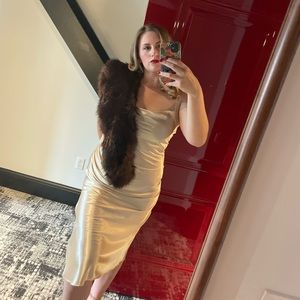 Vintage Art Deco Glam Faux Fur Collar Stole Wrap